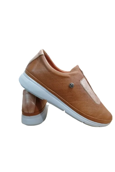 Pierre Cardin Pc050-10 Kadın Kahve Ultra Hafif Ortapedik Taban Deri Şık Babet - Resim 3