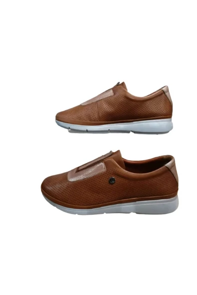 Pierre Cardin Pc050-10 Kadın Kahve Ultra Hafif Ortapedik Taban Deri Şık Babet - Resim 5