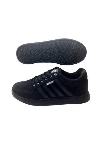 Dakırs Dakır's Erkek Siyah-Siyah Bağcıklı Ortopedik Taban Günlük Şık Yürüyüş Ayakkabı - Resim 5