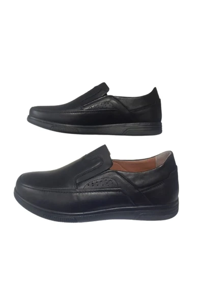 Bemsa Erkek Siyah-Siyah Ortopedik Taban Günlük Klasik Ayakkabı BMSA320-220 - 4