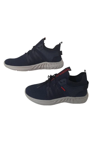 PLARIUM Erkek Lacivert Fileli Günlük Spor Ayakkabı - Resim 2