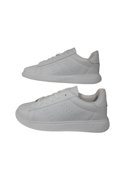 Yıldırım wipper Unısex Beyaz Bağcıklı Ortopedik Taban Günlük Şık Yürüyüş Ayakkabısı WPER01279-0 - 4