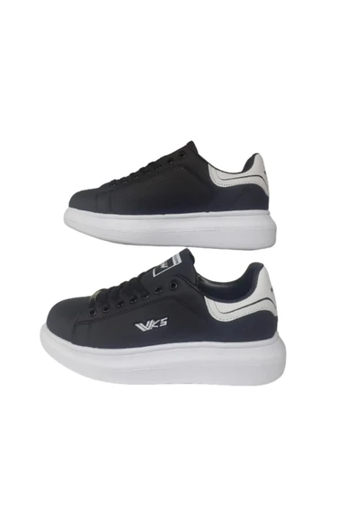 Wickers Unısex Siyah-Beyaz Ortopedik Düz Taban Sneaker Spor Ayakkabı wckrs-99 - 2
