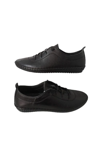 BEREN Erkek Siyah Hakiki Deri Spor Şık Ayakkabı ürün görseli