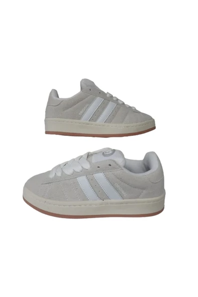 BS BLACK SEA Black Sea Unısex Buz Beyaz Süet Kalın Bağcıklı Günlük Ayakkabı BCS957-22 ürün görseli