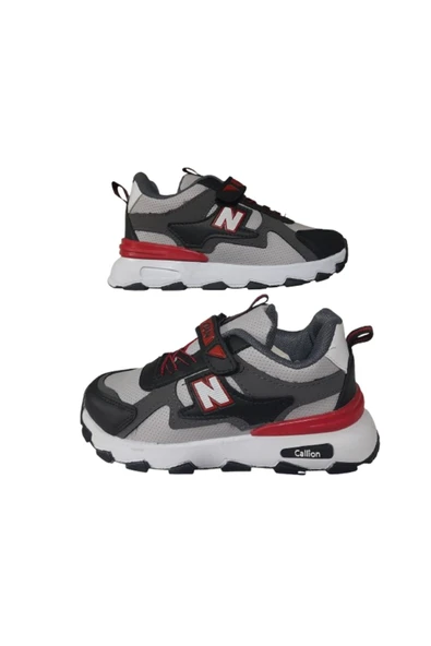 Callion Erkek Çocuk Sİyah-Füme Düz Taban Spor Ayakkabı