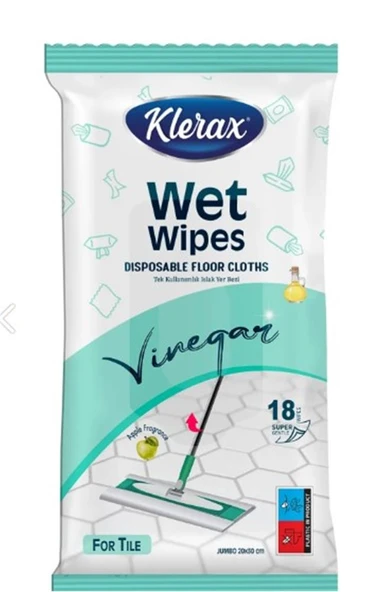 Klerax Tek Kullanımlık Sirkeli Islak Yer Bezi ürün görseli 1
