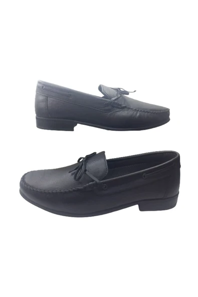 Frank Peter Siyah Fiyonklu Cilt Ortopedik Taban Günlük Ayakkabı ürün görseli