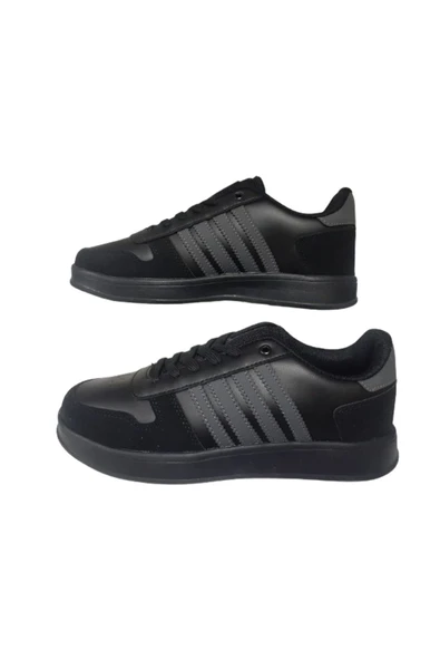 MAGG POINT Erkek Siyah-Füme Cilt Ortopedik Taban Günlük Yürüyüş Ayakkabı MGPP626-959 - 4