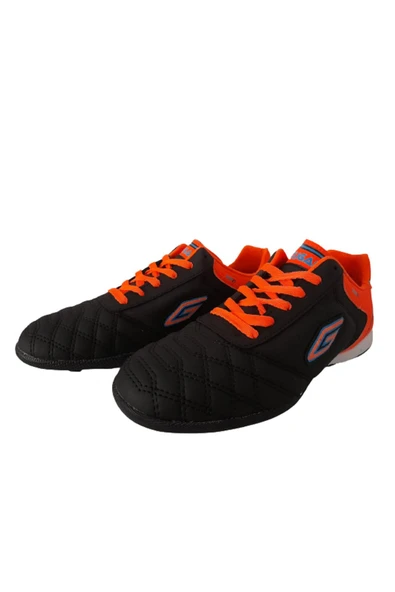 Dugana Erkek Siyah-turuncu Plastik Dişli Bağcıklı Halı Saha Spor Ayakkabısı Hafif Dayanıklı - Resim 4