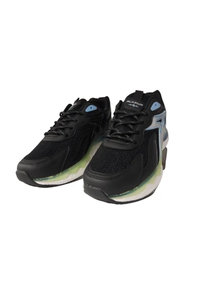 PLARIUM Erkek Siyah-Mavi Günlük Spor Ayakkabı - Resim 4