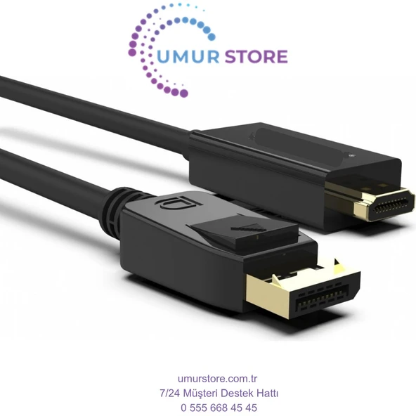 IDPH-18T Displayport To Hdmi Kablo 1.8mt - Resim 3