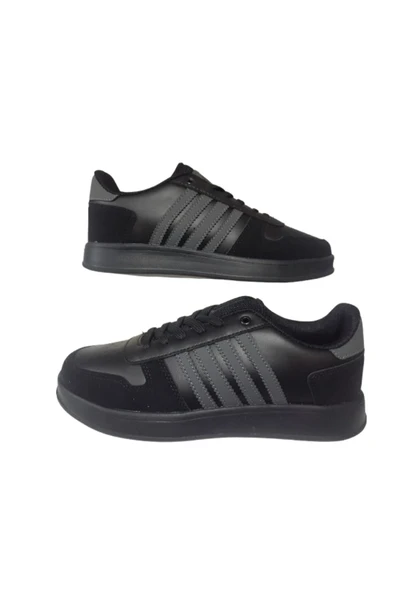 MAGG POINT Erkek Siyah-Füme Cilt Ortopedik Taban Günlük Yürüyüş Ayakkabı MGPP626-959