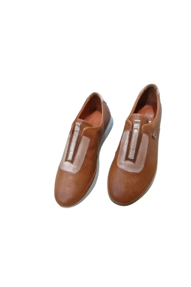 Pierre Cardin Pc050-10 Kadın Kahve Ultra Hafif Ortapedik Taban Deri Şık Babet - Resim 2