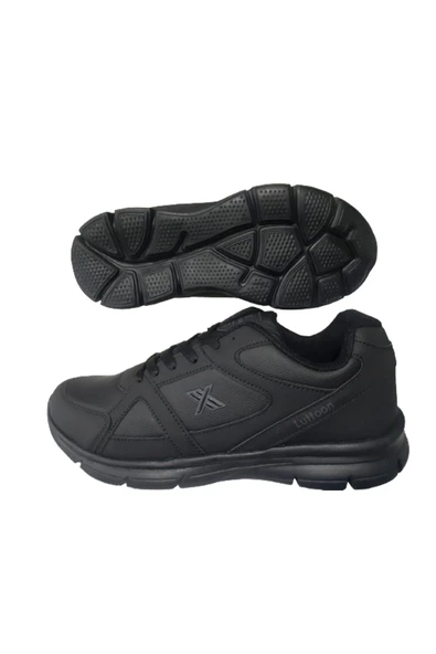 Lutton Erkek Siyah-Siyah Büyük Beden Günlük Yürüyüş Ayakkabısı lttn-198 - Resim 5