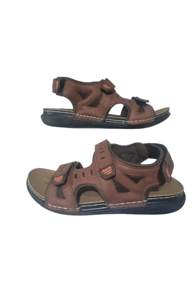 ALC Eren Koyu Kahve Rahat Taban Ayarlanabilir Cırtlı Erkek Sandalet ALC789-14 ürün görseli