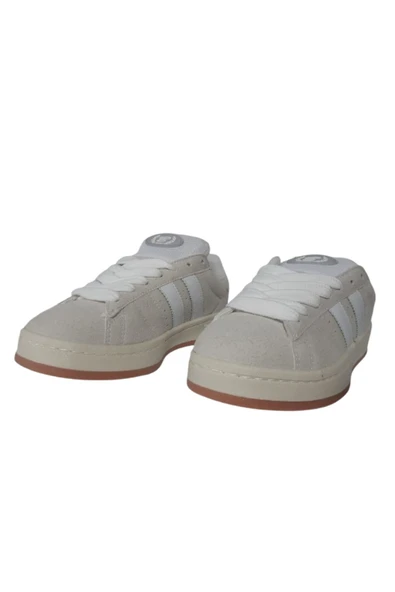 BS BLACK SEA Black Sea Unısex Buz Beyaz Süet Kalın Bağcıklı Günlük Ayakkabı BCS957-22 - Resim 2