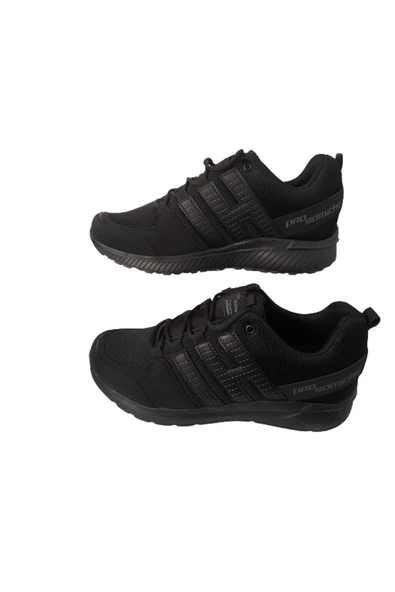 Somicks Erkek Siyah Kaymaz Taban Ultra Hafif Bağcıklı Günlük Spor Ayakkabı - Resim 5