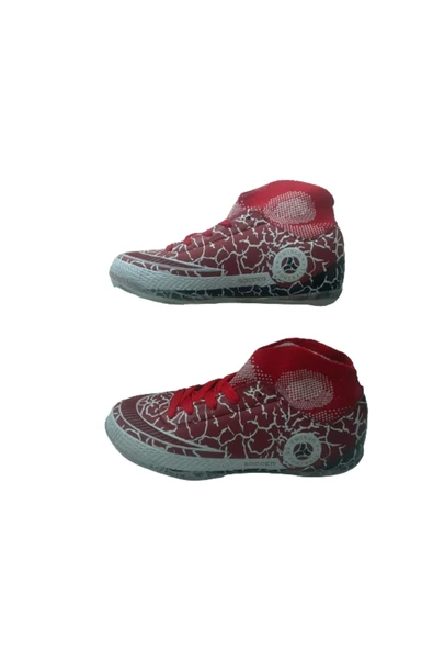 TİWİNGO Erkek Çocuk Kırmızı-Beyaz Çoraplı Halı Saha Futbol Ayakkabısı - Resim 4