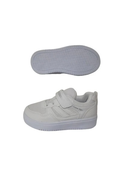 NEW HUNTER Unısex Çocuk Beyaz Cırtlı Ortopedik Taban Yürüyüş Ayakkabısı NWH985-89 - 4
