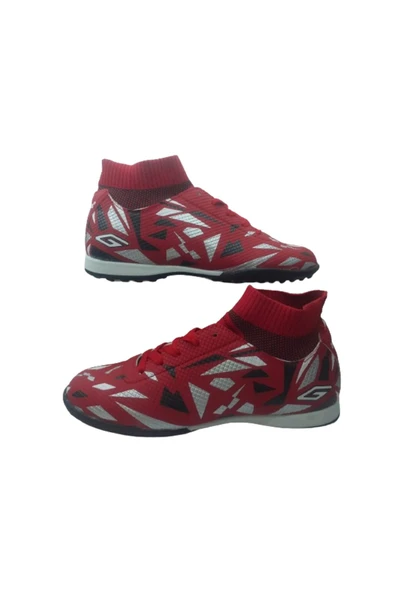 Dugana Erkek Kırmızı-Siyah Çoraplı Halı Saha Futbol Ayakkabısı ürün görseli