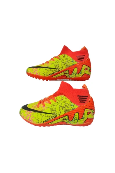 LALİGA Laliga Erkek Çocuk Sarı Turuncu Çoraplı Halı Saha Ayakkabısı LALİGA78-79 - Resim 4