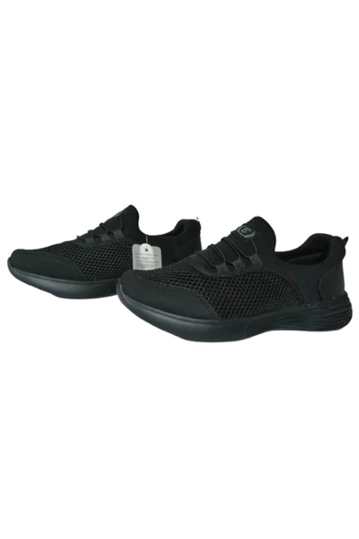 BS BLACK SEA Siyah Lastikli Kadın Düz Taban Anarok Spor Ayakkabı - Resim 3