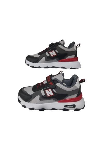 Callion Erkek Çocuk Sİyah-Füme Düz Taban Spor Ayakkabı - 3