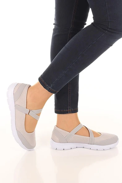 Kadın Babet Kolay Giyilebilir Hava alabilen Hafif Rahat Taban Esnek Günlük Spor Ayakkabı 048 - 10