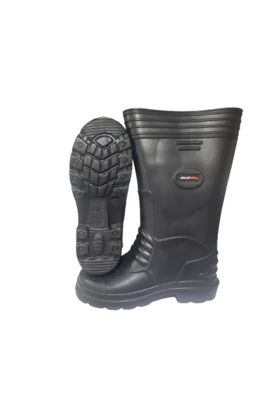 Akınal Bella Unisex Siyah Eva Hafif Poli Taban Uzun Yağmur Çizmesi - 2