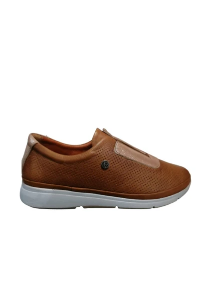 Pierre Cardin Pc050-10 Kadın Kahve Ultra Hafif Ortapedik Taban Deri Şık Babet - Resim 6