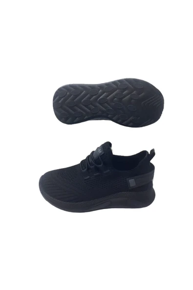 PASOMİA Unısex Çocuk Siyah-Siyah Triko Günlük Spor Ayakkabı - 5