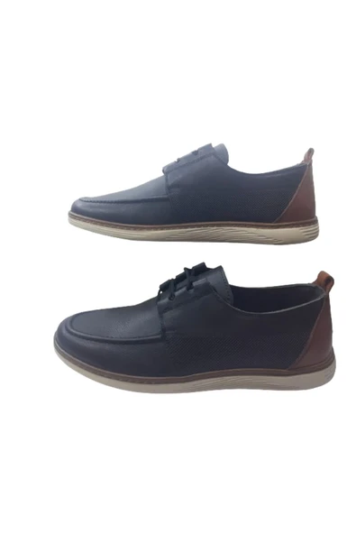 N S R NSR Erkek Siyah Timberlend Günlük Şık Ayakkabı - 4