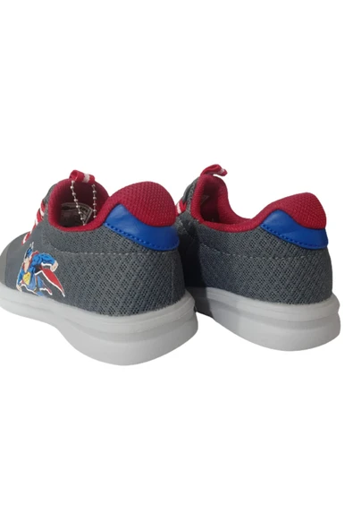 Best Of Erkek Çocuk Füme-Kırmızı Figürlü Likralı Lastikli Ultra Hafif Spor Ayakkabısı - Resim 4