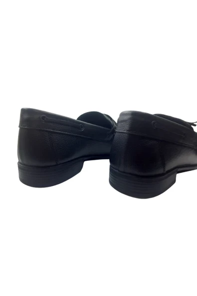 Frank Peter Siyah Fiyonklu Cilt Ortopedik Taban Günlük Ayakkabı - Resim 6