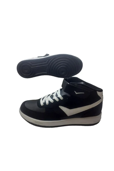 Lafonten Erkek Siyah Beyaz Bilekli Basketbol Ayakkabı - 6