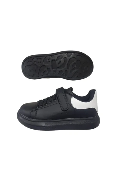 ARVENZO Unısex Çocuk Siyah Beyaz Ortopedik Taban Yürüyüş Ayakkabı Arvzo366-00 - Resim 5