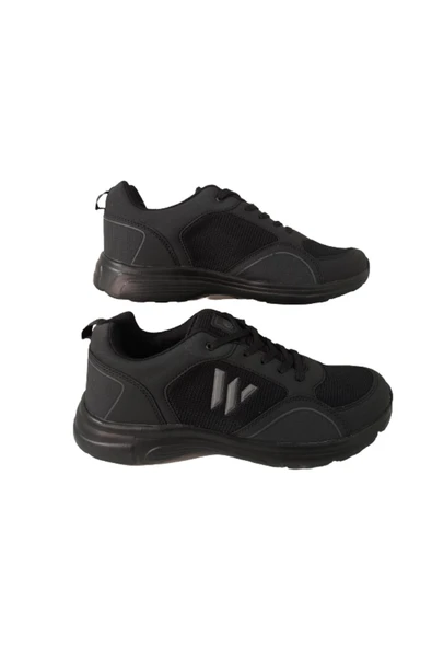 MAGG POINT Erkek Siyah-siyah Anorak Büyük Beden Günlük Bağcıklı Spor Ayakkabı - Resim 2