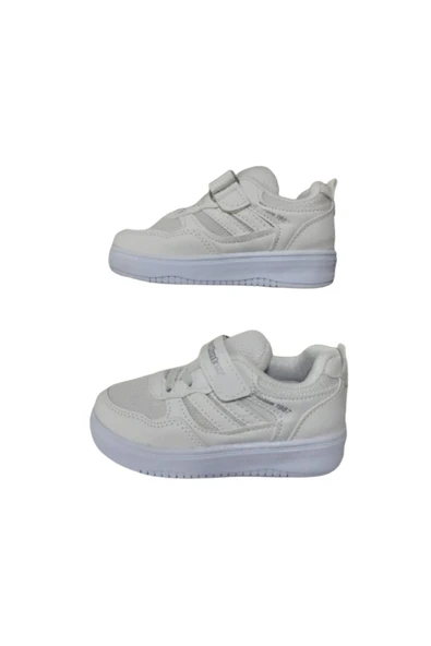 NEW HUNTER Unısex Çocuk Beyaz Cırtlı Ortopedik Taban Yürüyüş Ayakkabısı NWH985-89 - 3