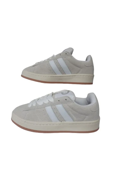 BS BLACK SEA Black Sea Unısex Buz Beyaz Süet Kalın Bağcıklı Günlük Ayakkabı BCS957-22 - Resim 4