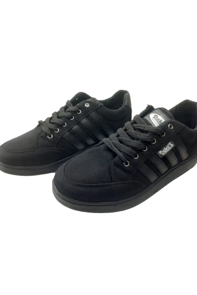 Dakırs Dakır's Erkek Siyah-Siyah Bağcıklı Ortopedik Taban Günlük Şık Yürüyüş Ayakkabı - Resim 2