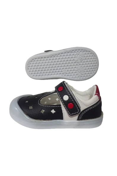 Arzen Erkek Bebek Siyah İlk Adım Ortopedik Taban Günlük Ayakkabı arzn98-12 - Resim 5