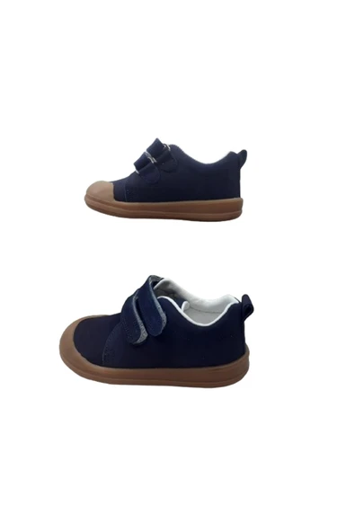 MOMY Erkek Bebek Lacivert Hakiki Deri İlk Adım Yürüyüş Ayakkabı mmy659-11 - Resim 4