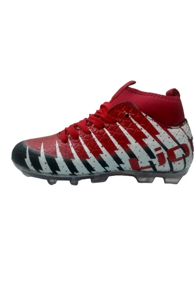 FREELİON Freelion Erkek Siyah Kırmızı Çoraplı Krampon Futbol Ayakkabsı - 2