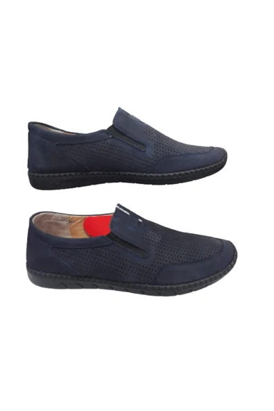 MYM Ayakkabı My079-020 Erkek Lacivert Deri Günlük Yürüyüş Casual Ayakkabı - 5