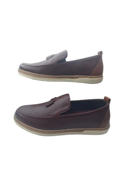 N S R NSR Erkek Bordo Timberlend Günlük Şık Ayakkabı - 4