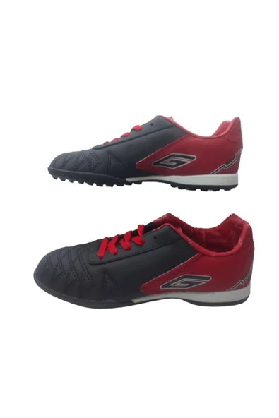 Dugana Erkek Siyah Kırmızı Halı Saha Futbol Ayakkabısı - 6