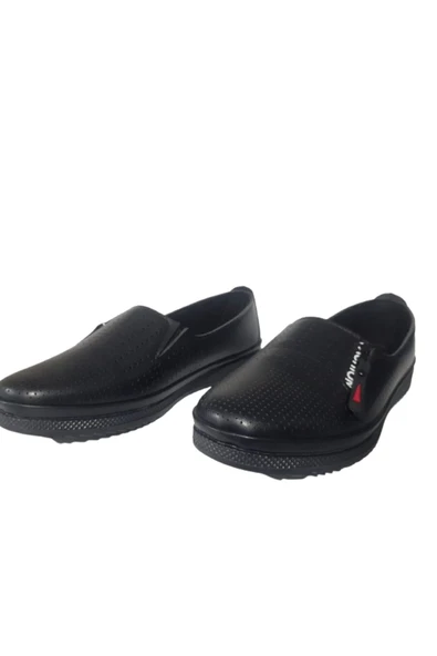 Ayzen Kadın Siyah Yandan Fermuarlı 4 Noktalı Ortopedik Taban Günlük Şık Babet ayznn65-081 - Resim 2