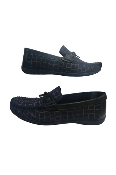 N S R Nsr N015-10 Erkek Lacivert Loafer Ayakkabı - 1