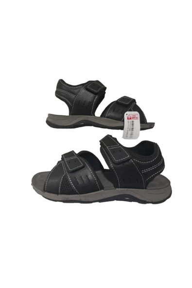 GEZER 00094 Siyah Cırtlı Erkek Sandalet